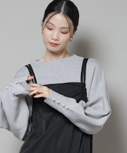 ミラノリブパールニットプルオーバー