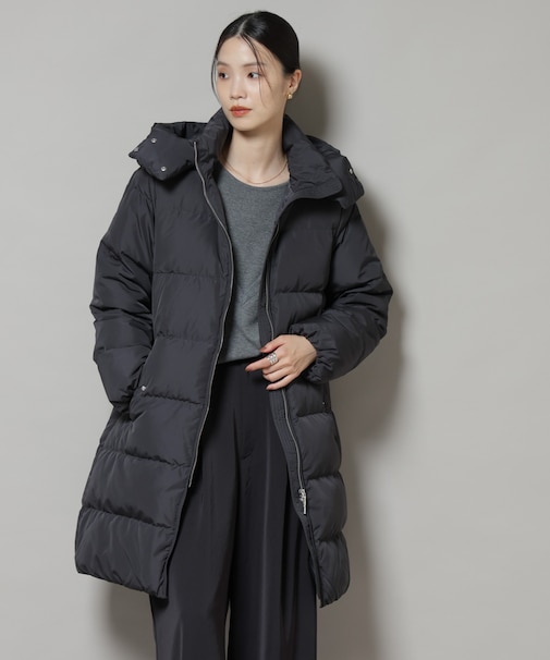撥水加工 フードロングダウンコート