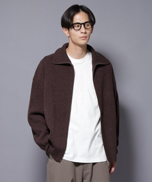 ウールカシミヤドライバーズニット