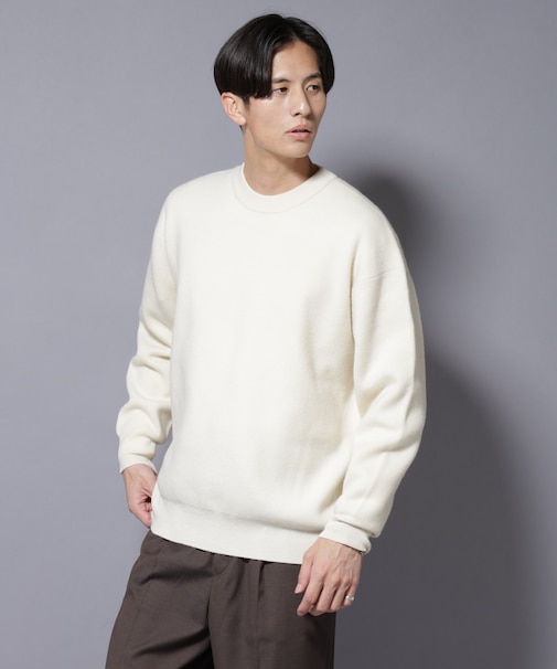 ウールカシミヤクルーネックプルオーバー