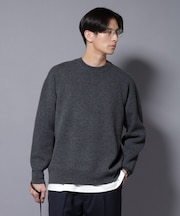 ウールカシミヤクルーネックプルオーバー