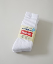 Healthknit／シンカーWHITE無地SOX
