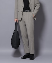 ｢N TROUSERS BASIC｣ 洗えるMIXツイードストレッチパンツ(セットアップ可)
