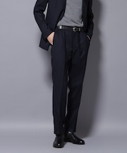 「N JACKET PREMIUM」RENU(R)ウール混洗えるサキソニーパンツ(セットアップ可)
