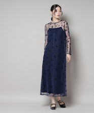 ベロア刺繍ワンピース discoat ワンピース DISCOAT ドレス2点SET ベロア刺繍ドレス ブラック系 結婚式パーティーのレンタルドレス・アイテムはCariru