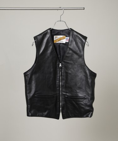 Schott／193V LEATHER VEST