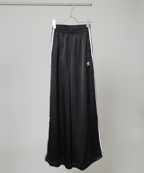 adidas／SATIN TRACK PANTS BLACK