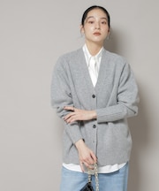 AQUAウールカシミヤVネックカーディガン