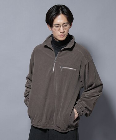 モールJQDコーデュロイハーフジッププルオーバー