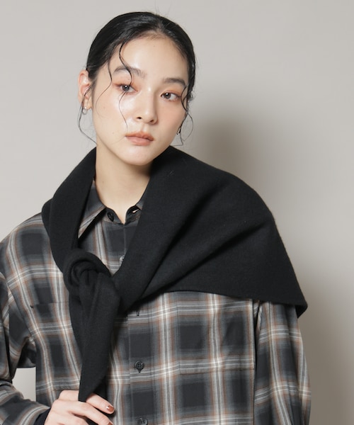 THROW／Triangle Mesh Shawl｜ナノ・ユニバースの通販｜&mall（アンド