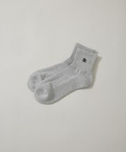 ｢NJ／CLUB｣  クォーターリブロゴ刺繍ソックス