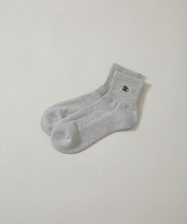 ｢NJ／CLUB｣  クォーターリブロゴ刺繍ソックス