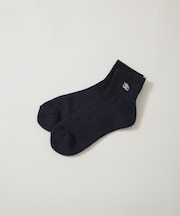 ｢NJ／CLUB｣  クォーターリブロゴ刺繍ソックス