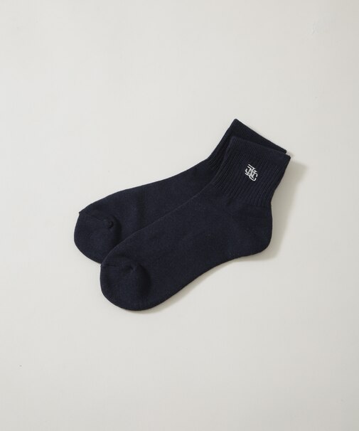 ｢NJ／CLUB｣  クォーターリブロゴ刺繍ソックス
