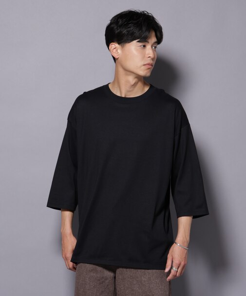 Anti Soaked(R) 汗染み防止 クルーネックワイドTシャツ七分袖