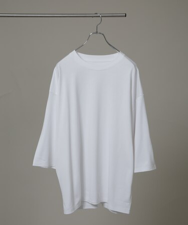 Anti Soaked(R) 汗染み防止 クルーネックワイドTシャツ七分袖