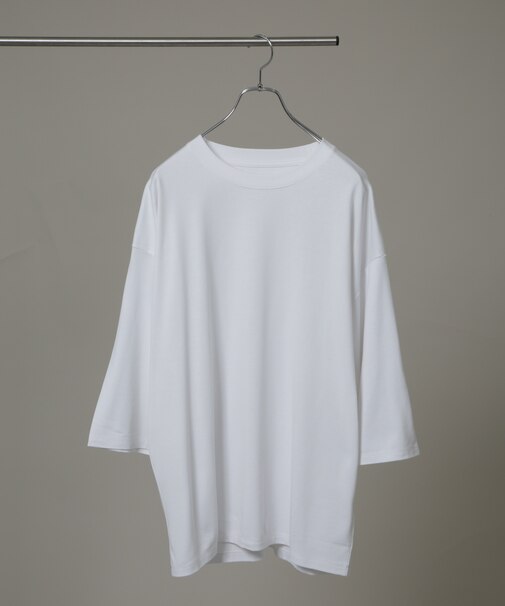 Anti Soaked(R) 汗染み防止 クルーネックワイドTシャツ七分袖