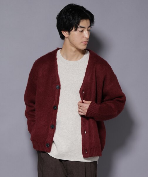 モヘヤライクニットカーディガン