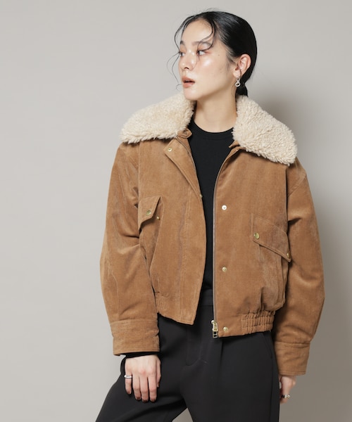 snidel 衿ボアコーデュロイブルゾン Amazon | [スナイデル] 衿ボアコーデュロイブルゾン SWFC251035