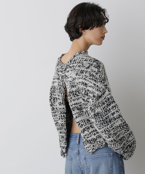 STEVELOUR」ミックスカラー2WAYスナップニット｜ナノ・ユニバースの