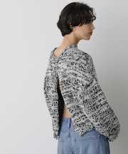 「STEVELOUR」ミックスカラー2WAYスナップニット