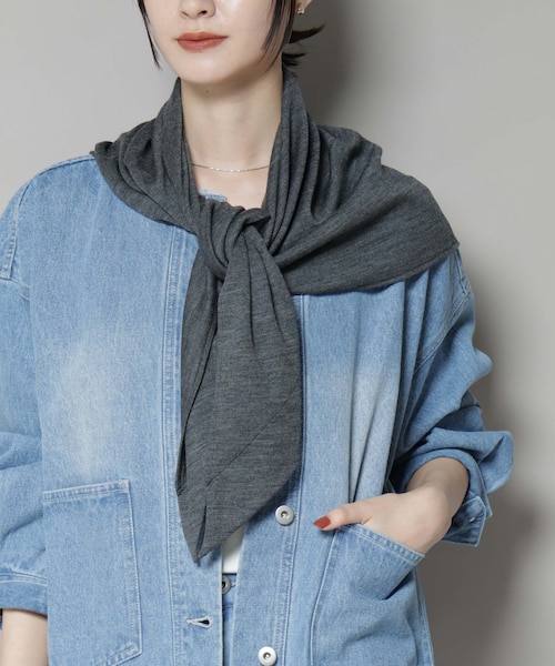 La Maison de Lyllis/ウールスカーフ La Maison de Lyllis／KERCHIEF ウールジャージースカーフ｜ナノ