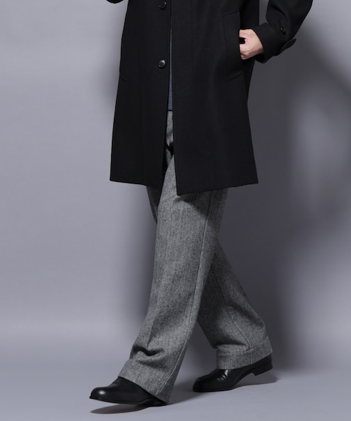 ヘリンボーンストレートスラックス