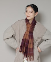 カシミヤチェックストール