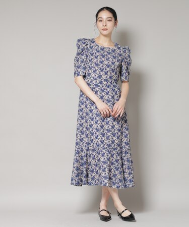 troisieme chaco／CUT JACQUARD PRINT ワンピース