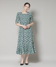 troisieme chaco／CUT JACQUARD PRINT ワンピース