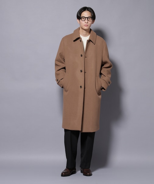 ウールカシミヤメルトンシングルコート