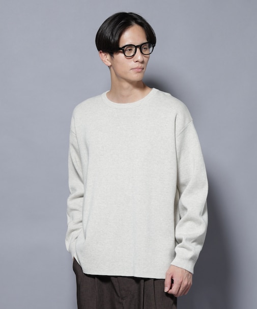 ミラノリブ ワイドクルーネックニット