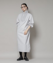 圧縮起毛ハーフジップワンピース