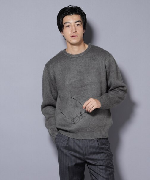 モヘヤライクプルオーバーニット