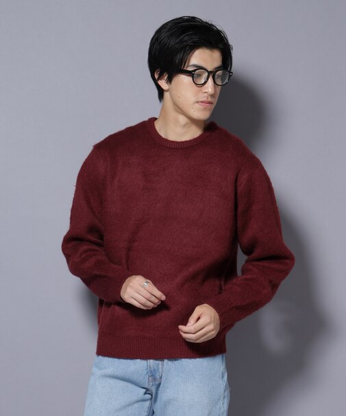 モヘヤライクプルオーバーニット