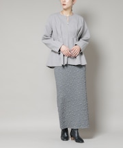 ラメジャガードニットタイトスカート