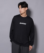 Anti Soaked(R)×SUNCHAI ロゴ刺繍 汗染み防止 Tシャツ長袖