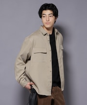 ストレッチツイルフラップポケットシャツ