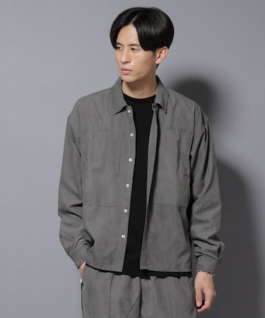 NORMANBROS別注ワイドポケット ピーチ起毛シャツ(セットアップ可)