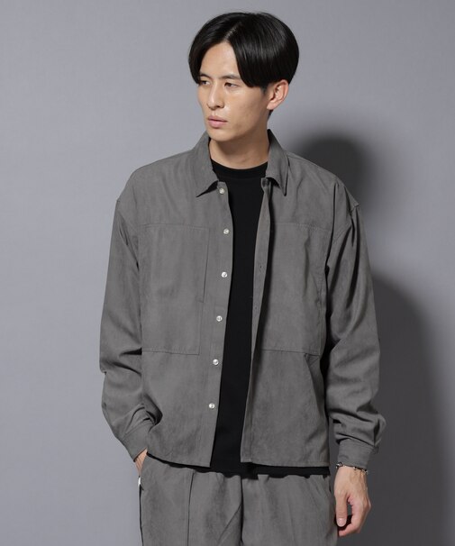 NORMANBROS別注ワイドポケット ピーチ起毛シャツ(セットアップ可)