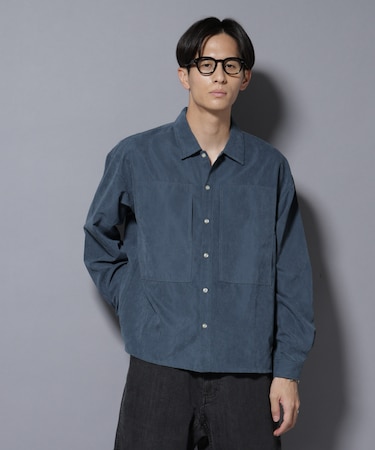 NORMANBROS別注ワイドポケット ピーチ起毛シャツ(セットアップ可)