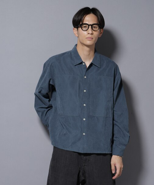 NORMANBROS別注ワイドポケット ピーチ起毛シャツ(セットアップ可)