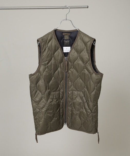 TAION／MILITARY V NECK W-ZIP DOWN VT