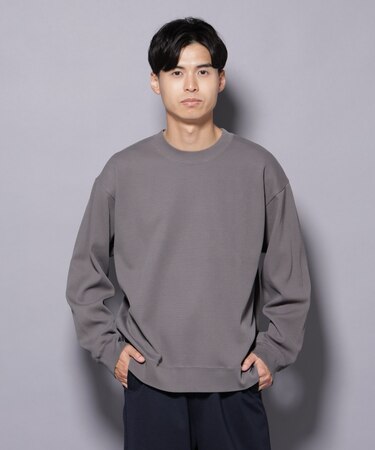 コットンガーメントダイサーマルクルーネックプルオーバー