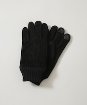 タッチパネル対応 Thinsulate スウェード×ニット切替グローブ