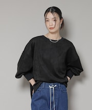 カットスエードサイドスリットワイドプルオーバー(セットアップ可)