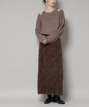 起毛レーススカート