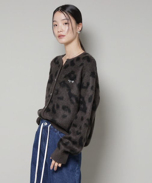 PENNEYS別注TheFOXレオパードクルーカーディガン