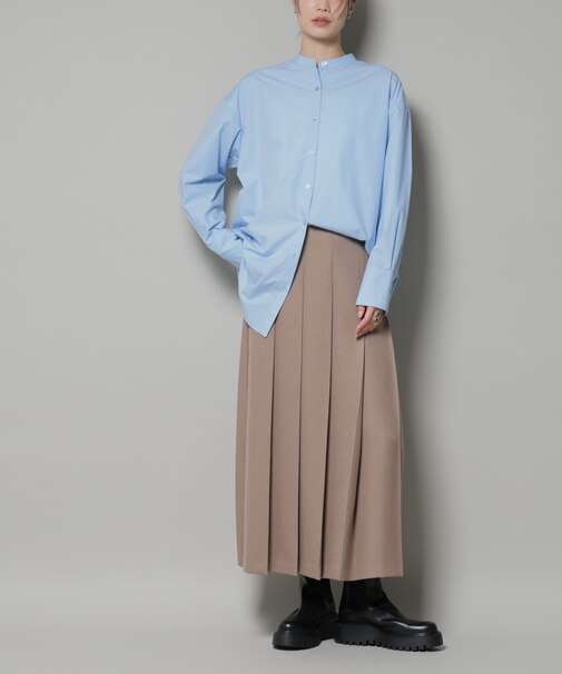 ワイドプリーツロングスカート