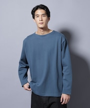 天竺ヘビーコットンボートネックTシャツ 長袖